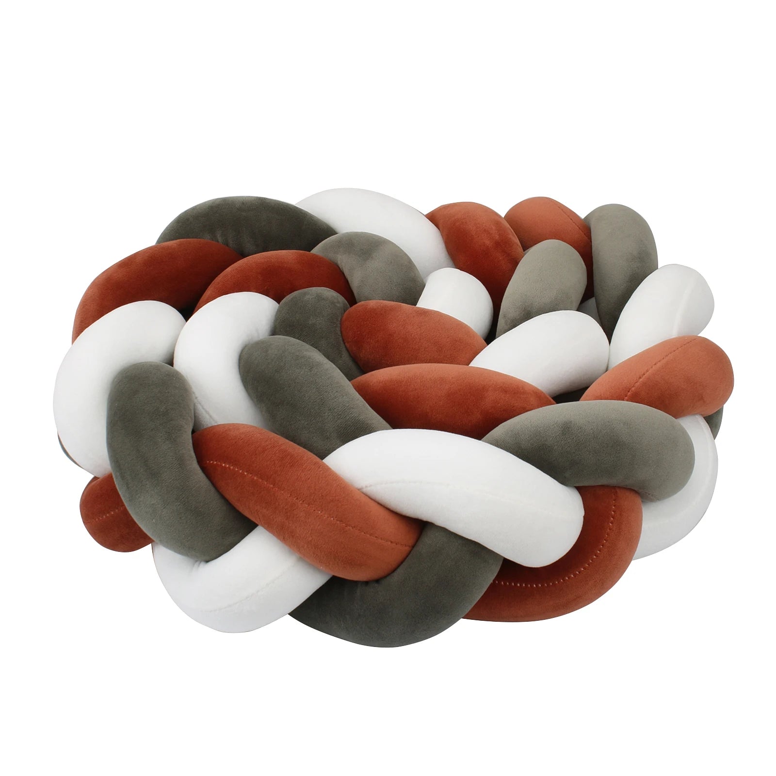 Tour de lit bebe ultradoux blanc rouge gris-idealechambredebb.com