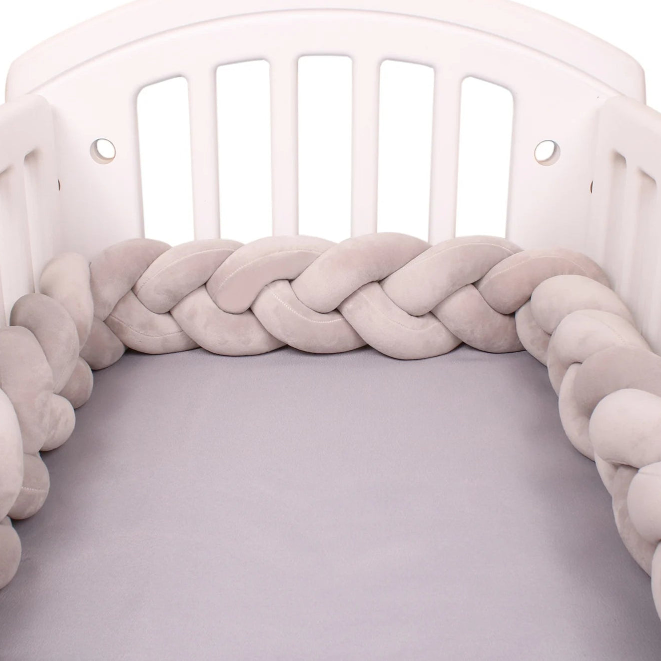 Tour de lit bebe ultradoux rose clair su lit2-idealechambredebb.com