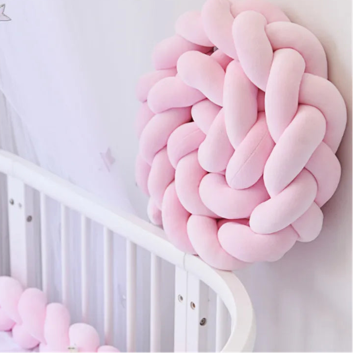 Tour de lit pour bebe Coton doux rose idealechambredebb.com 
