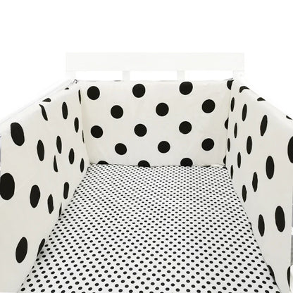 Tour de lit bébé Admirable blanc noir- idealechambredebb.com