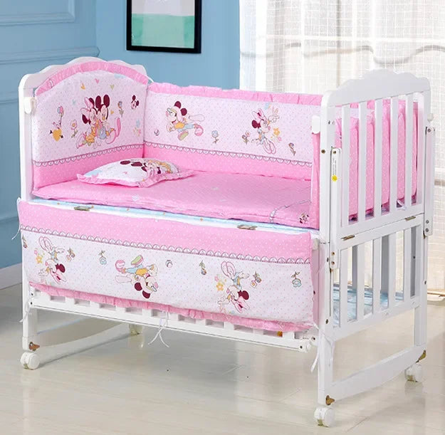 Tour de lit bébé Belles Déco Rose- idealechambredebb.com