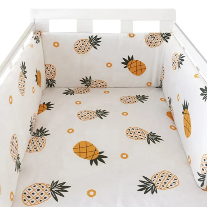 Tour de lit bébé Nordic Stars rose ananas