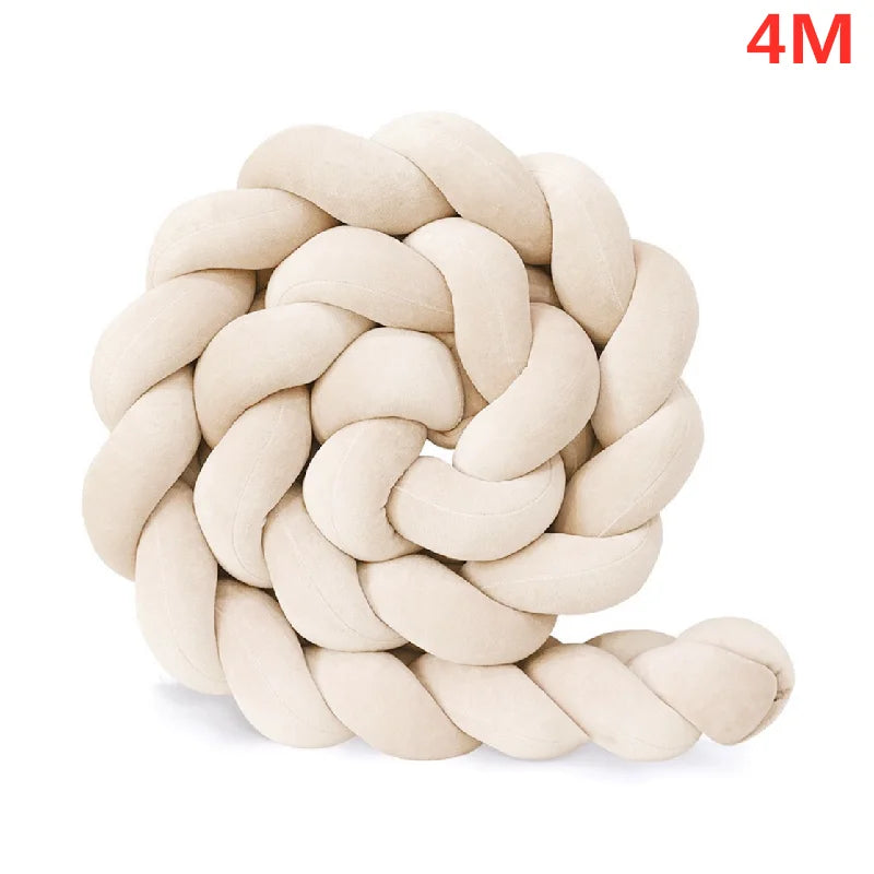 Tour de lit pour bebe Coton doux beige 4m-idealechambredebb.com