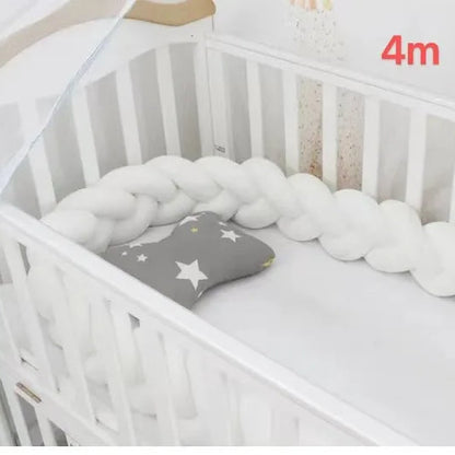 Tour de lit pour-bebe Coton doux beige 4m - idealechambredebb.com