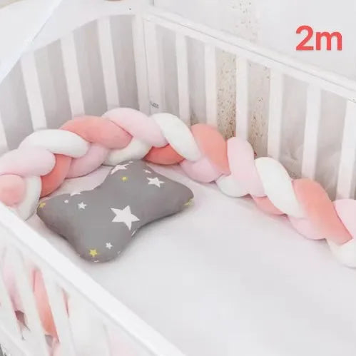 Tour de lit pour bebe Coton doux rose 2m - idealechambredebb.com