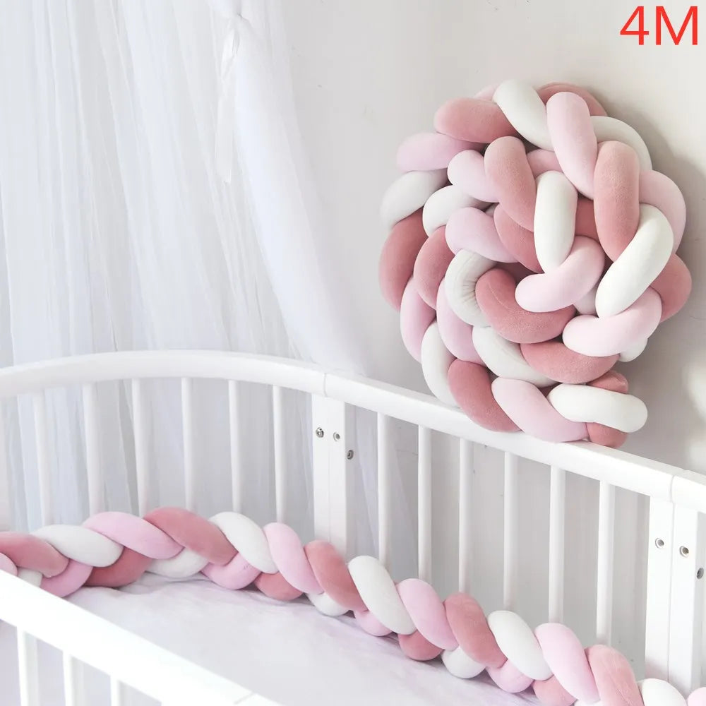 Tour de lit pour bebe Coton doux rose rose-idealechambredebb.com