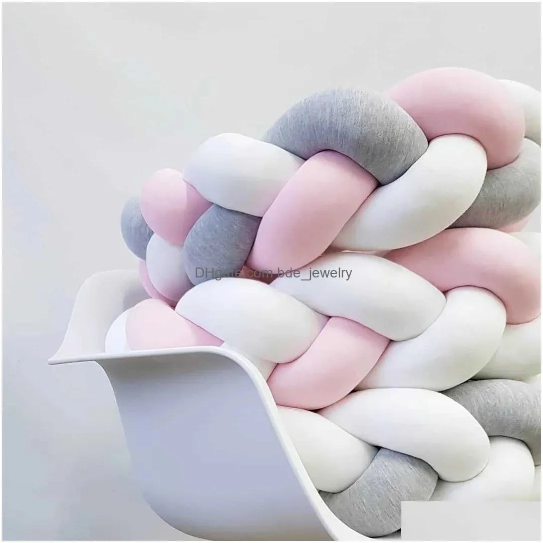 Tresse de lit Excellente pour bébé blanc rose gris 