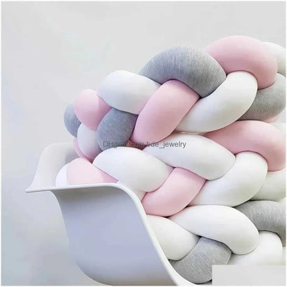 Tresse de lit Excellente pour bébé blanc rose gris 