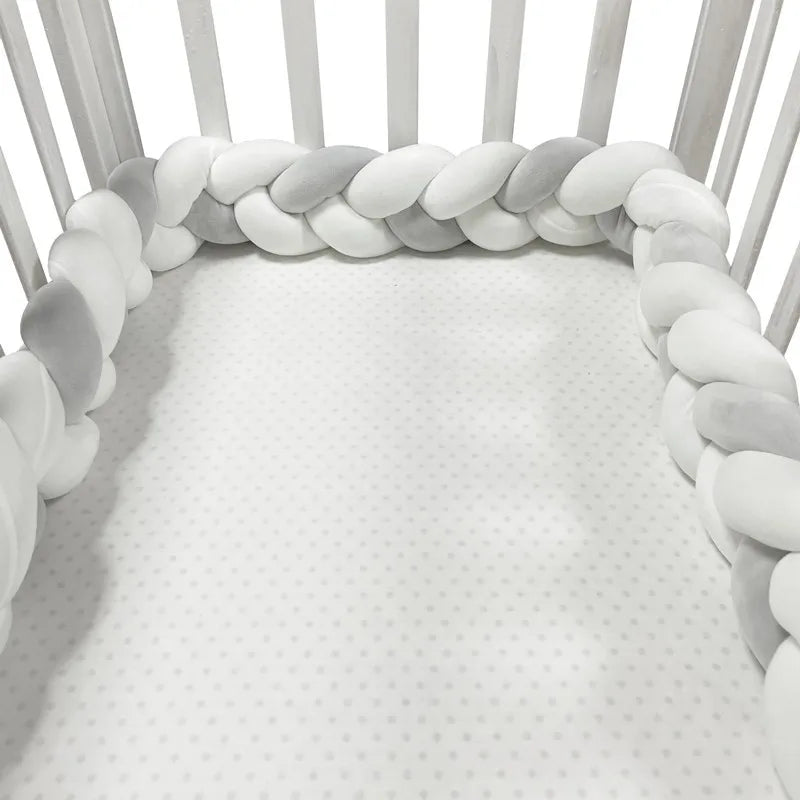 Tresse de lit Excellente pour bébé gris blanc 2