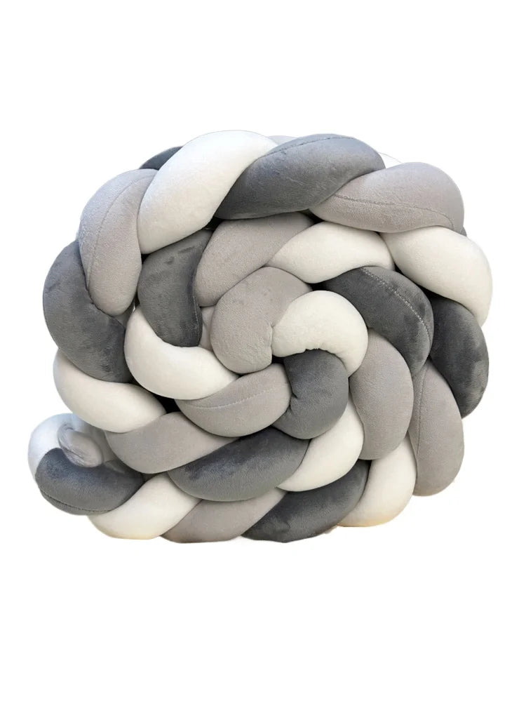 Tresse de lit Excellente pour bébé gris blanc 