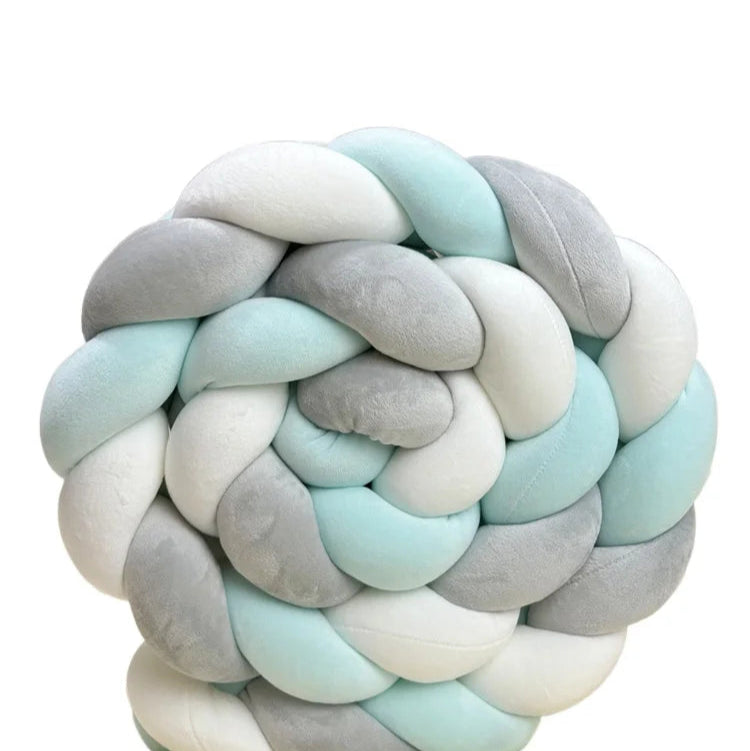 Tresse de lit Excellente pour bébé gris bleu blanc 