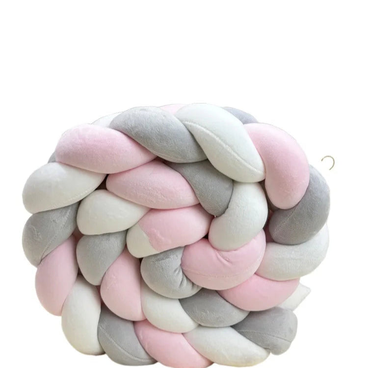 Tresse de lit Excellente pour bébé rose blanc gris 