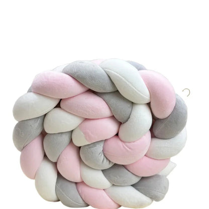 Tresse de lit Excellente pour bébé rose blanc gris 