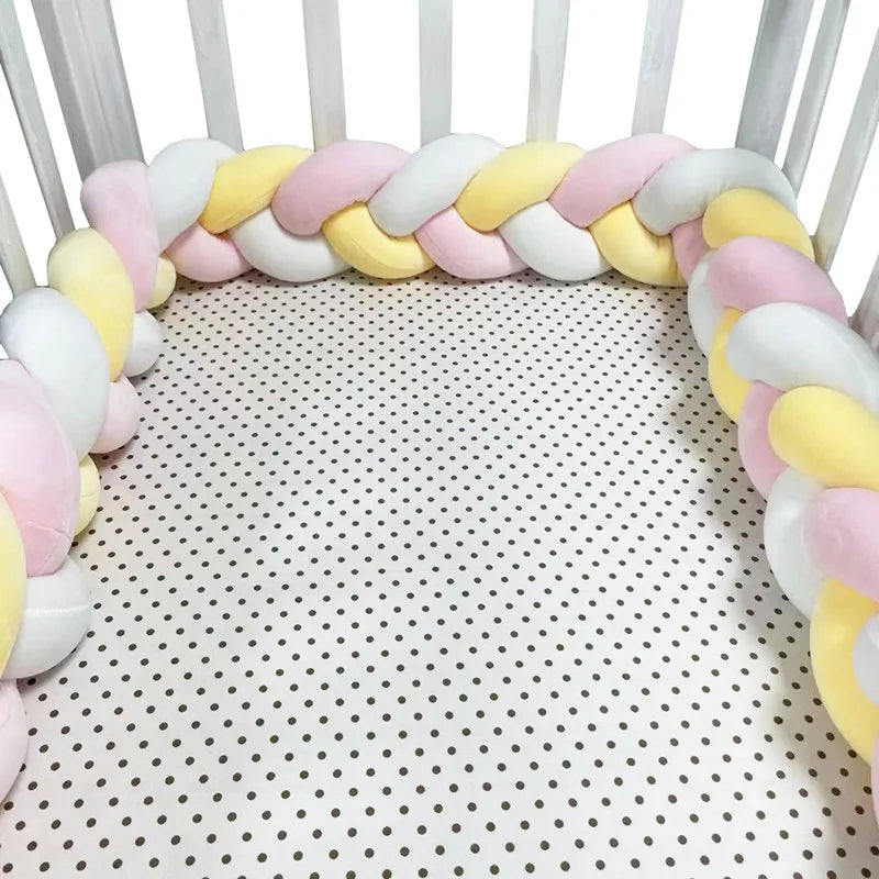 Tresse de lit Excellente pour bébé rose jaune blanc
