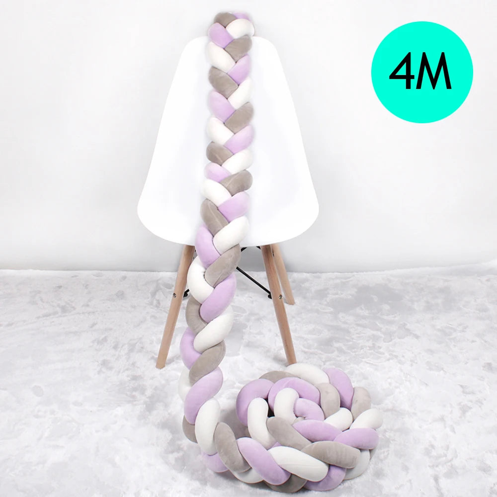 Tresse de lit Style nordique rose blanc gris 4m