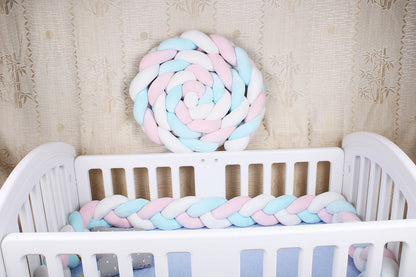 Tresse de lit Style nordique rose bleu blanc