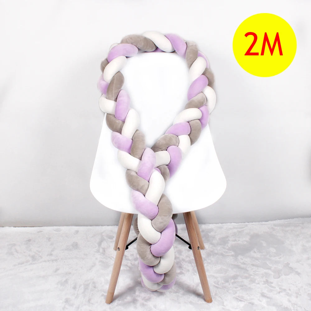 Tresse de lit Style nordique rose noir blanc 2m
