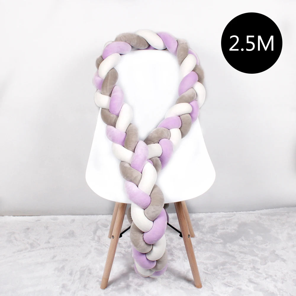 Tresse de lit Style nordique rose noir blanc 2.5m