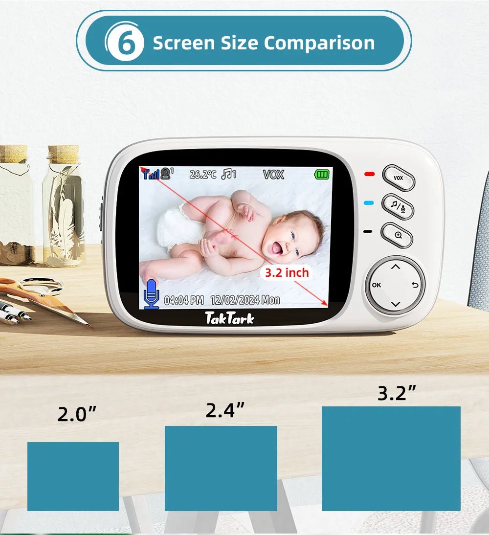 Berceuse et écoute bébé TakTark 3,2 pouces - Chambre de Bébé Idéale
