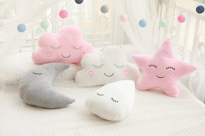 Coussin en peluche doux en forme de nuage - Chambre de Bébé Idéale