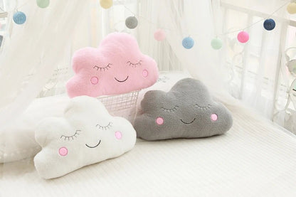 Coussin en peluche doux en forme de nuage - Chambre de Bébé Idéale
