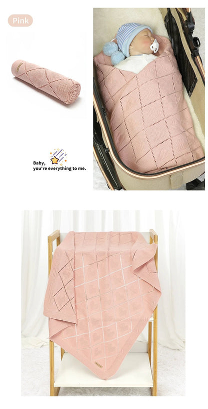 Couvertures pour bébé en tricot de coton - Chambre de Bébé Idéale