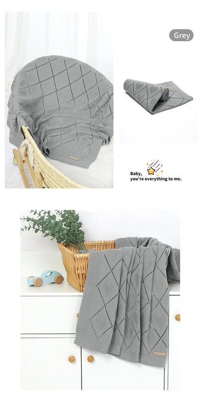 Couvertures pour bébé en tricot de coton - Chambre de Bébé Idéale