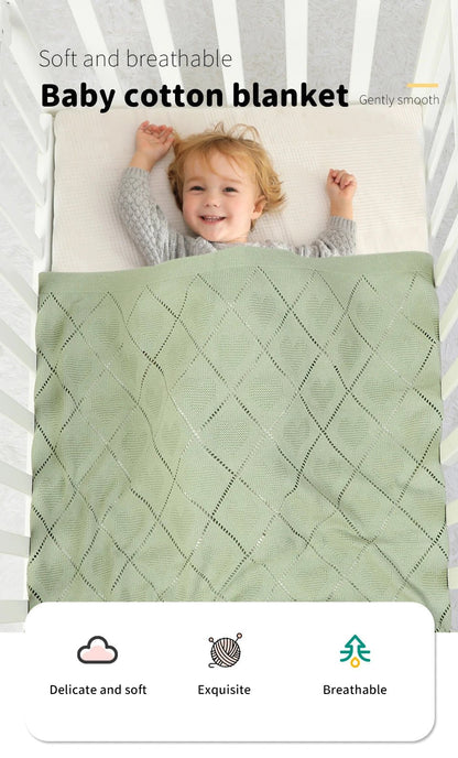 Couvertures pour bébé en tricot de coton - Chambre de Bébé Idéale