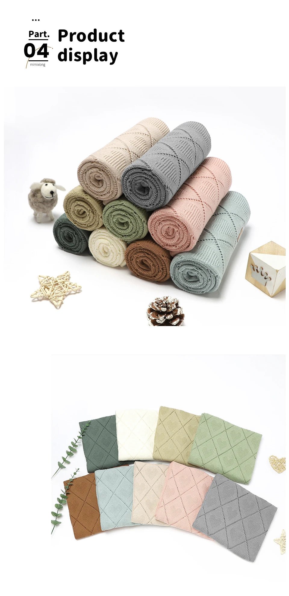 Couvertures pour bébé en tricot de coton - Chambre de Bébé Idéale