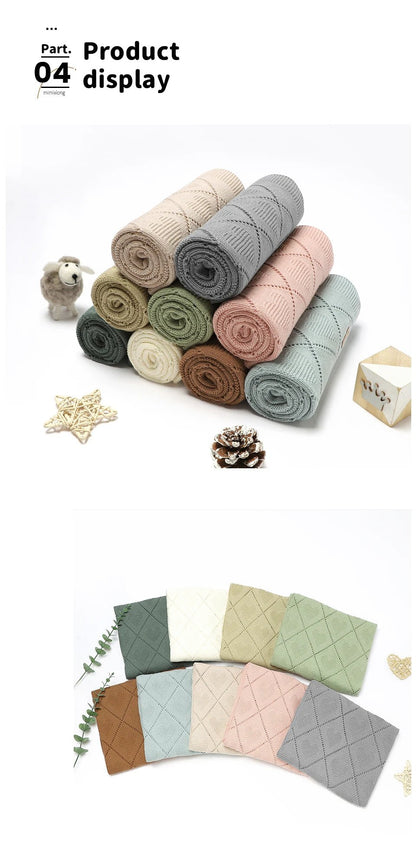 Couvertures pour bébé en tricot de coton - Chambre de Bébé Idéale