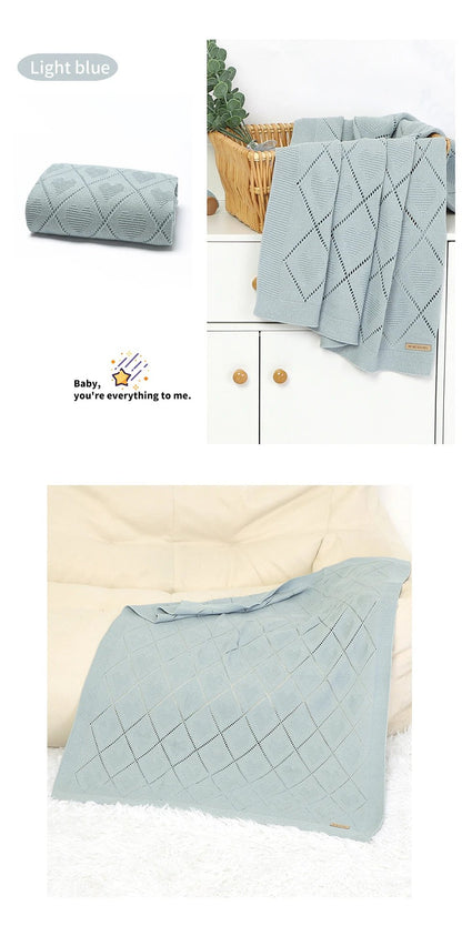 Couvertures pour bébé en tricot de coton - Chambre de Bébé Idéale