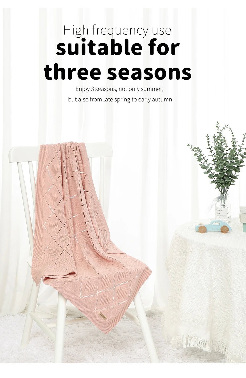 Couvertures pour bébé en tricot de coton - Chambre de Bébé Idéale