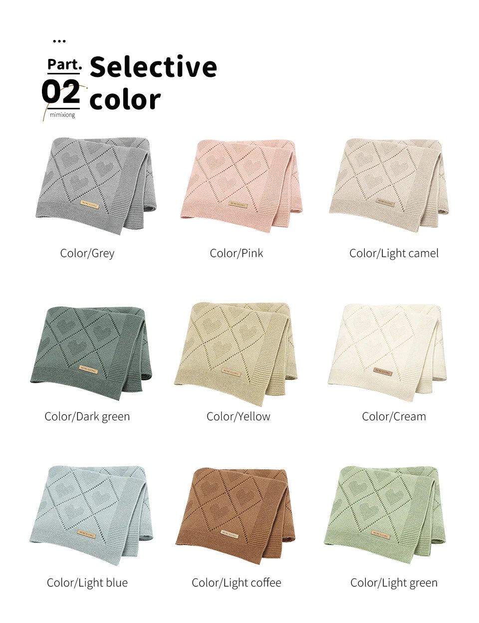 Couvertures pour bébé en tricot de coton - Chambre de Bébé Idéale