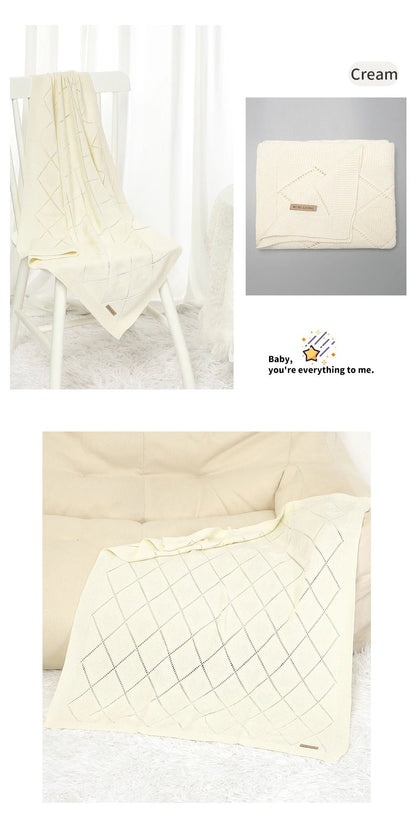 Couvertures pour bébé en tricot de coton - Chambre de Bébé Idéale