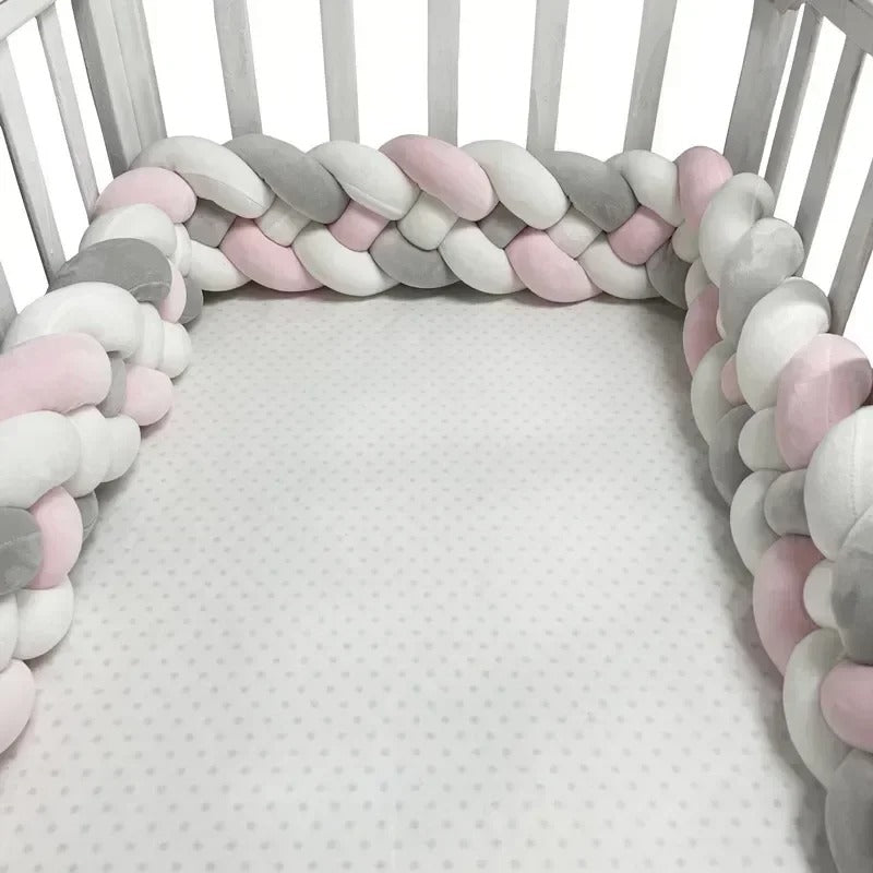 Tresse de Lit Bebe CozyKnot Rose Blanche