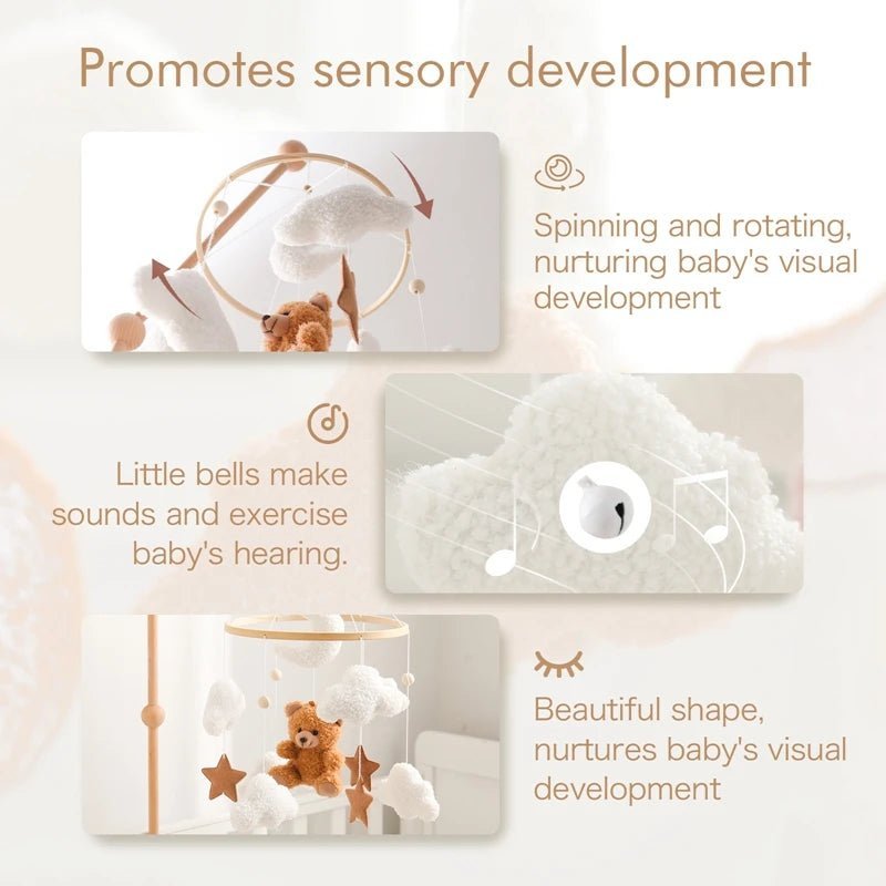 Mobile en bois pour berceau de bébé - Chambre de Bébé Idéale