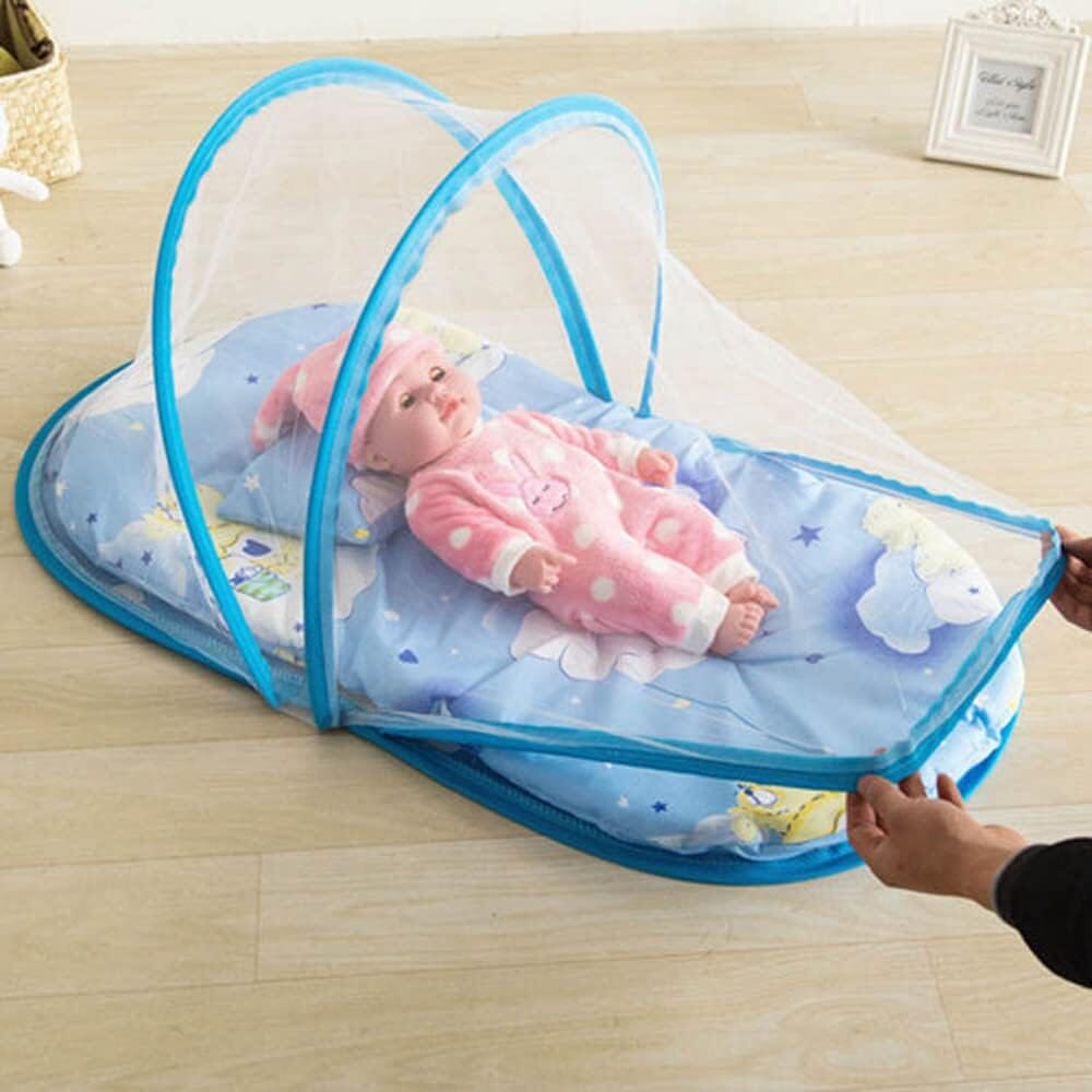 Moustiquaire Lit Bébé - SleepNest™ - Bleu - Chambre de Bébé Idéale