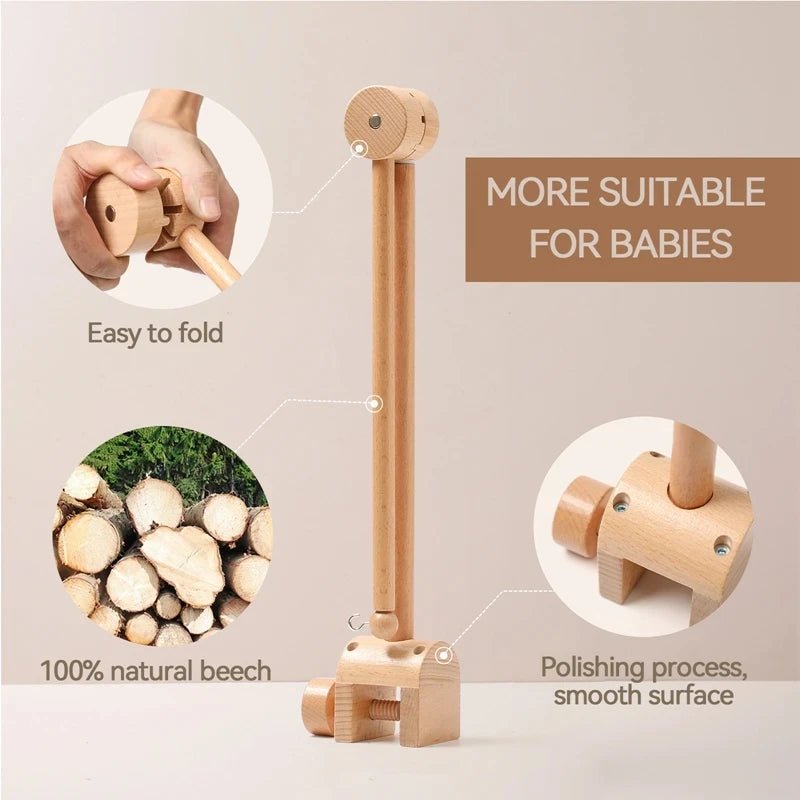 Support de mobile bébé en bois - Chambre de Bébé Idéale