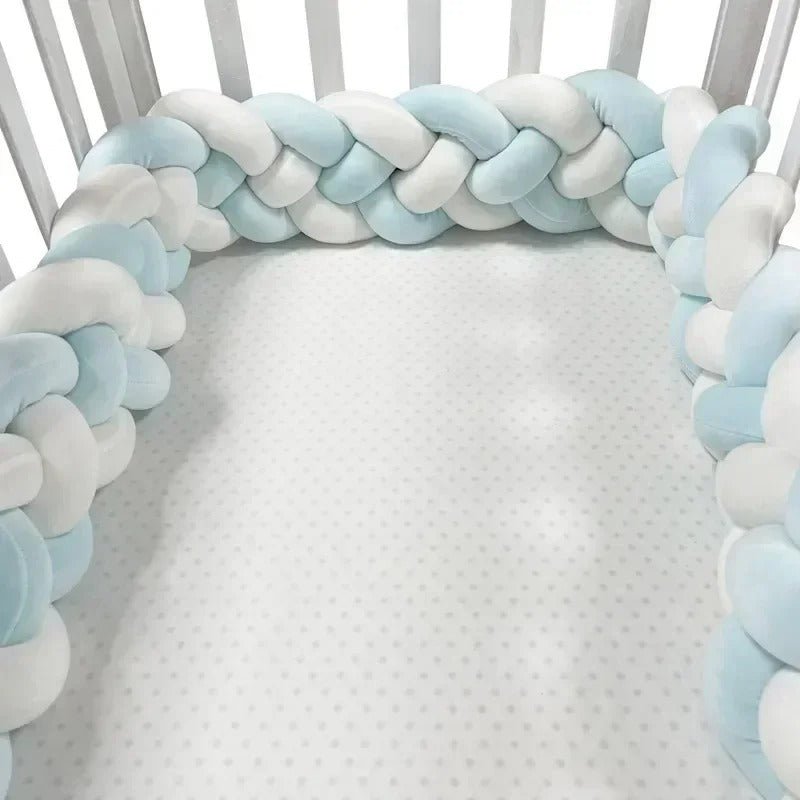 Tour de Lit Bebe - CozyKnot™ - Rose Blanc - Chambre de Bébé Idéale