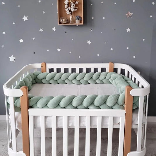 Tour de lit bébé ultradoux vert -Chambre de Bébé Idéale