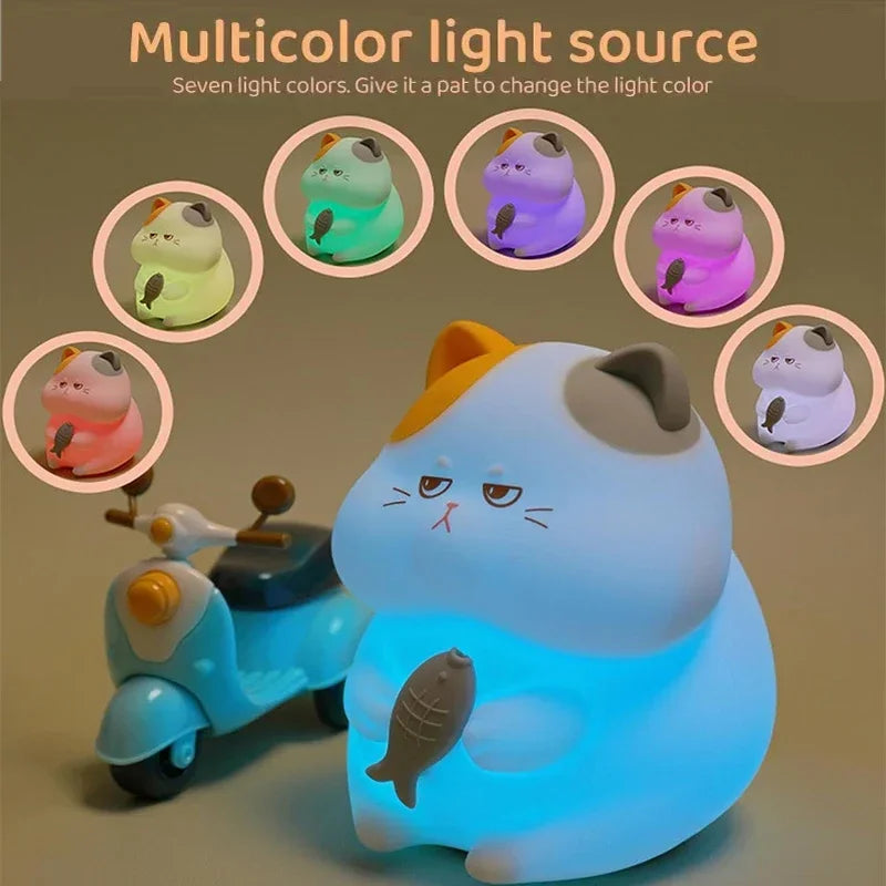 veilleuse axoloti mignonne en siliconne multicolore-idealechambredebb.com