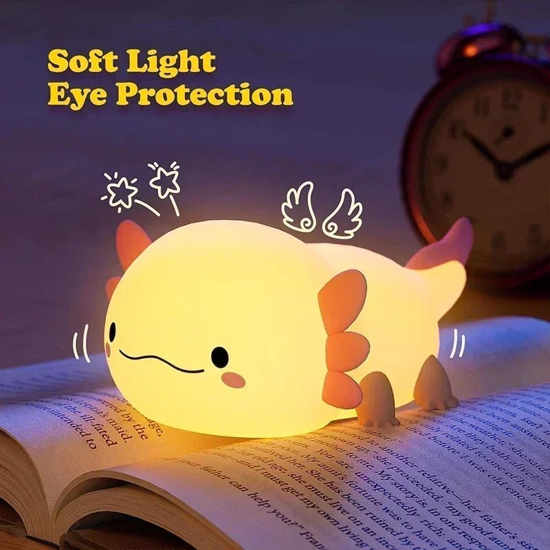 Veilleuse Axolotl mignonne en silicone - Chambre de Bébé Idéale