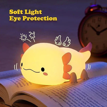 Veilleuse Axolotl mignonne en silicone - Chambre de Bébé Idéale