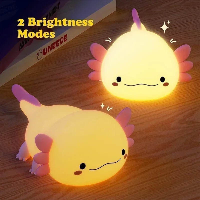 Veilleuse Axolotl mignonne en silicone - Chambre de Bébé Idéale