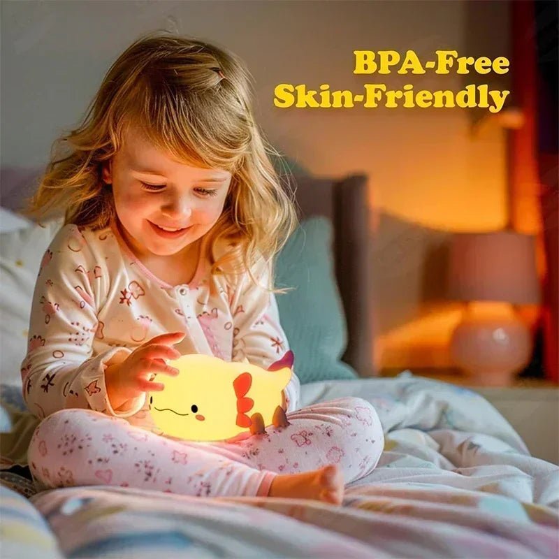 Veilleuse Axolotl mignonne en silicone - Chambre de Bébé Idéale