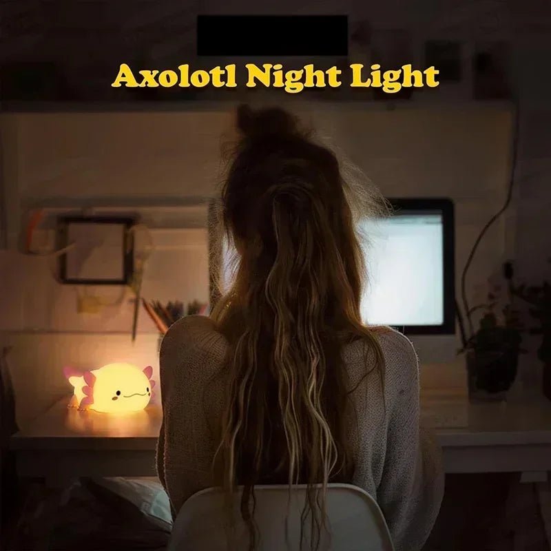 Veilleuse Axolotl mignonne en silicone - Chambre de Bébé Idéale