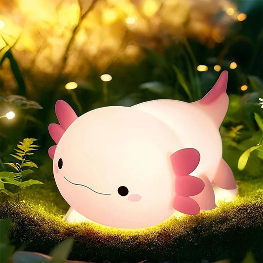 Veilleuse Axolotl mignonne en silicone - Chambre de Bébé Idéale