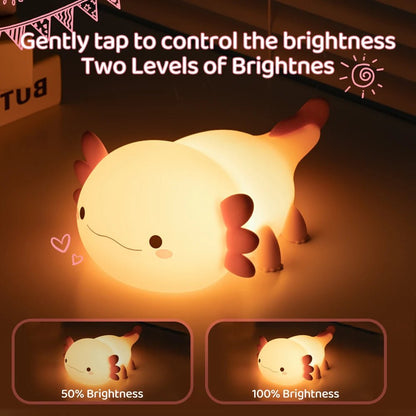 Veilleuse bébé Axolotl mignonne - Chambre de Bébé Idéale